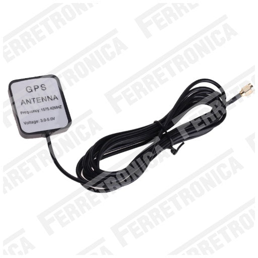 Antena GPS Activa Rango de Frecuencia 1575.42 MHz 27 dB, Ferretrónica