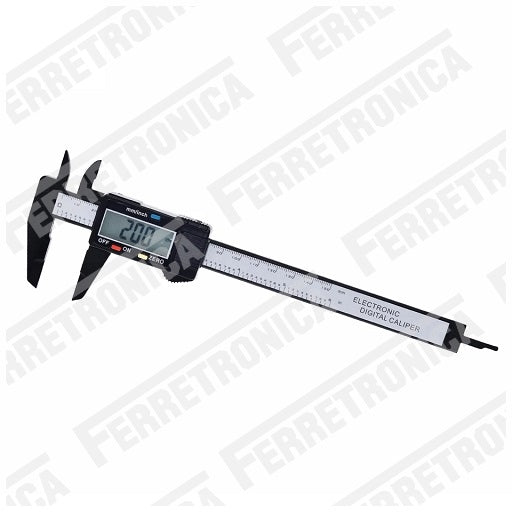 Calibrador Vernier Digital con LCD Pie de Rey 6 pulgadas - 150 mm, Ferretrónica
