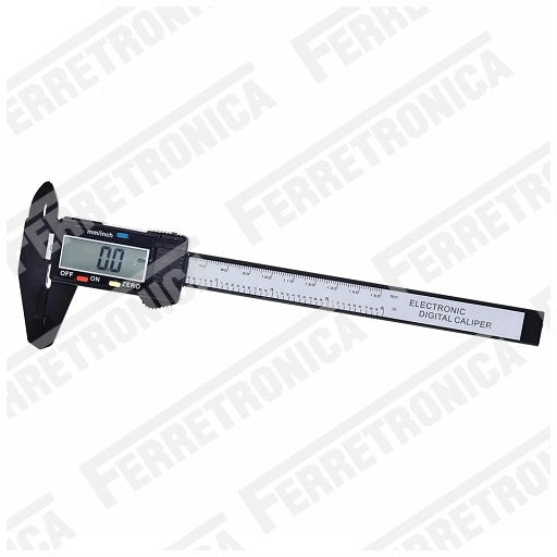 Calibrador Vernier Digital con LCD Pie de Rey de 6 pulgadas - 150mm, Ferretrónica