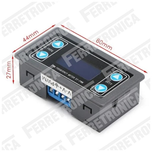 Dimensiones Modulo Generador de Señales PWM 1 Hz ~ 150 KHz XY-PWM, Ferretrónica