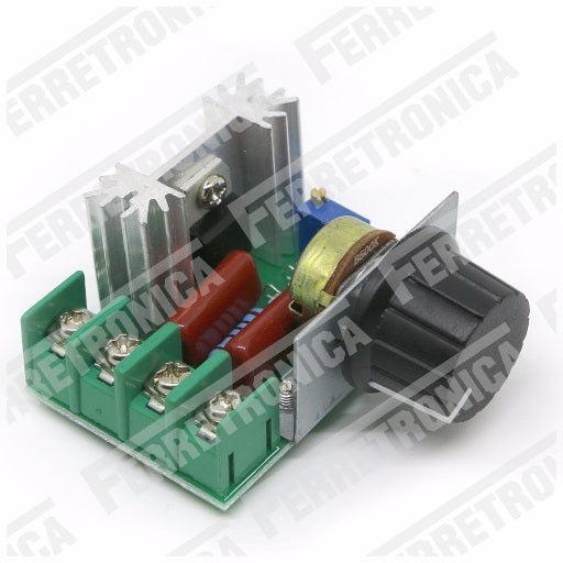 Dimmer 2000W regulador variador de voltaje para bombillos, motores, cautines, entre otros, ferretrónica