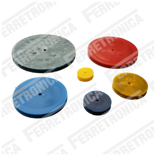 KIT Set Juego de Poleas Plasticas x 6 pcs para Robotica, Electronica y Mecatronica, Ferretrónica