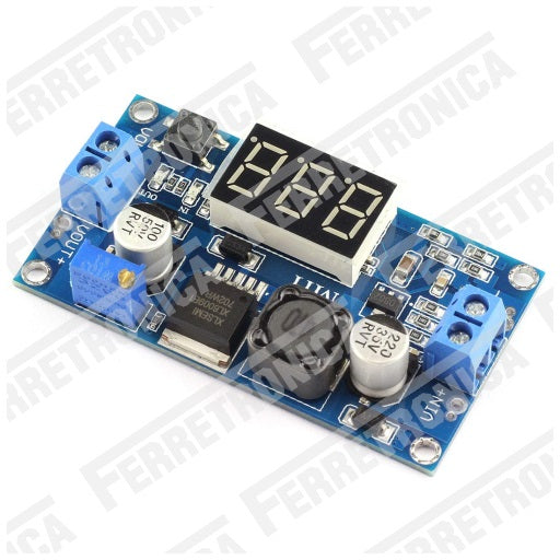 Modulo XL6009 Step Up DC-DC 5V ~ 35V con Voltimetro Elevador de Voltaje, Ferretrónica