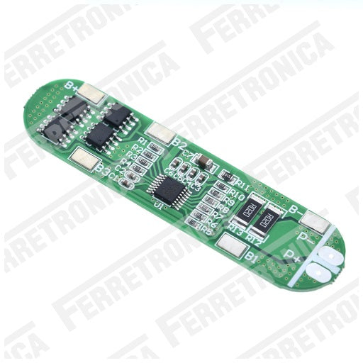 Modulo de Carga y descarga con balanceador de baterias de Litio Lipo 18650 de 4 Celdas 4S 12A HX-4S-A01 14.8V Sobrecarga de Pilas Litio, Ferretrónica