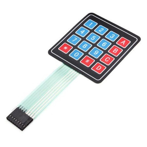 Teclado Matricial Membrana 4x4 Auto Adhesivo 16 Teclas, Ferretronica