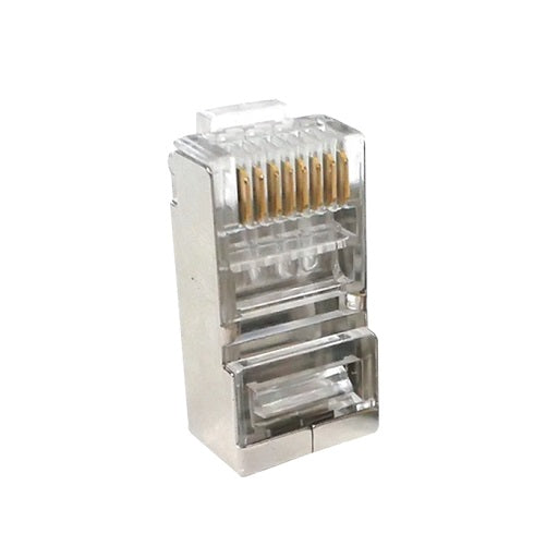 plug rj45 metalico blindado cat 5e para ponchar para cable de red utp, ferretrónica