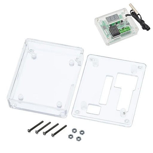 Caja Plastica Transparente para Termostato W1209, Ferretronica