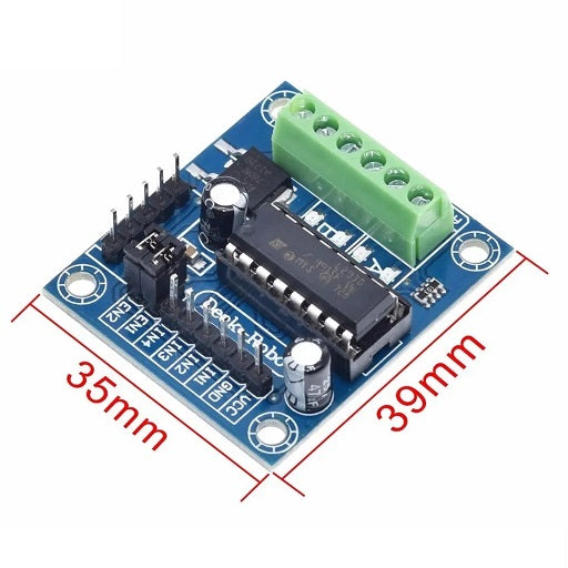 Dimensiones Modulo Puente H L293D Controlador de Motores DC, Ferretrónica