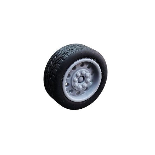 Llanta en Goma Para Proyectos 21 mm x 7 mm Eje 2mm, Ferretrónica (2)