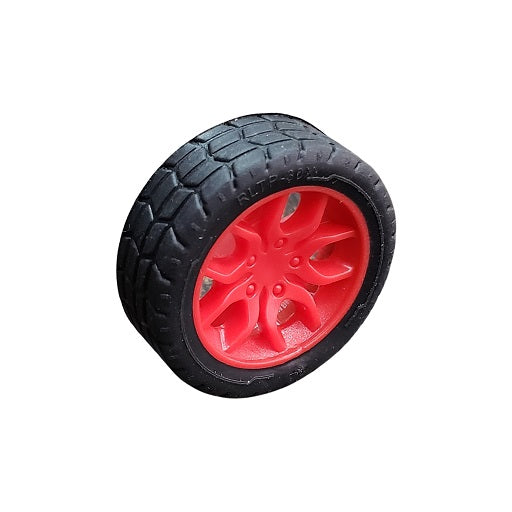 Llanta en Goma Para Proyectos 30 mm x 10 mm Eje 2.5mm, Ferretrónica