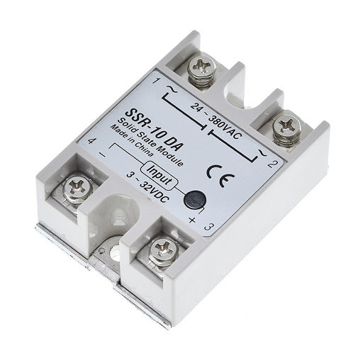 Relay Estado Solido SSR-10DA Capacidad Max 380VAC - 10A Rele de Estado Solido Relevo 10 A SSR, Ferretrónica