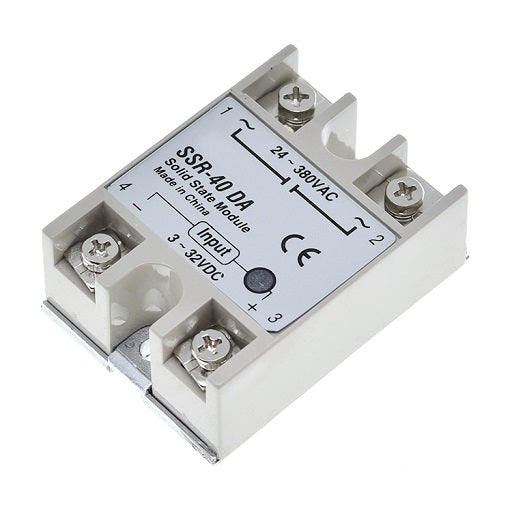 Relay Estado Solido SSR-40DA Capacidad Max 380VAC - 40A Rele de Estado Solido Relevo 40 A SSR, Ferretrónica