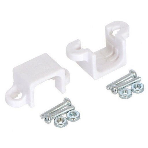 Soporte Plastico Blanco x 2 para Motorreductor N20 - N30 Soporte Blanco para micro motores, sujetador para motorreductores de modelo N20 y N30, base de apoyo para motor recuctor, Ferretrónica