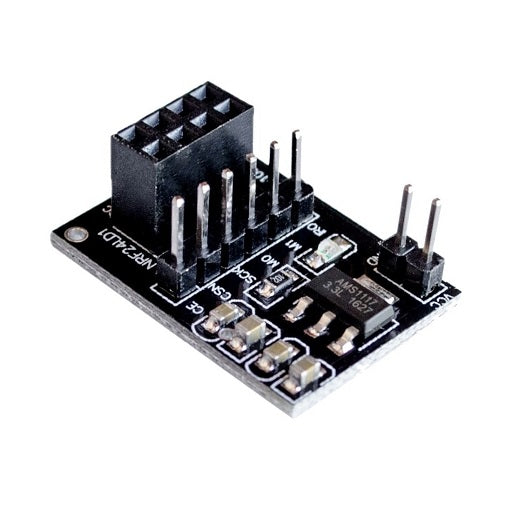 Adaptador para módulo tranceptor de comunicación inalambrica nRF24L01, ferretrónica