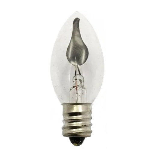 Bombillo Candelabro Vela 120V AC Tipo Llama - Rosca E12 Tipo Vela Aji para Porta Lampara, Roseta, Portalampara de Rosca E-12, Ferretrónica