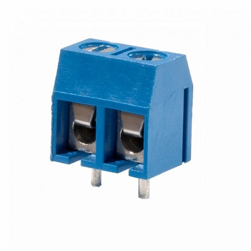 Bornera de 2 Pines Azul con Tornillos - Terminal Block, Ferretronica