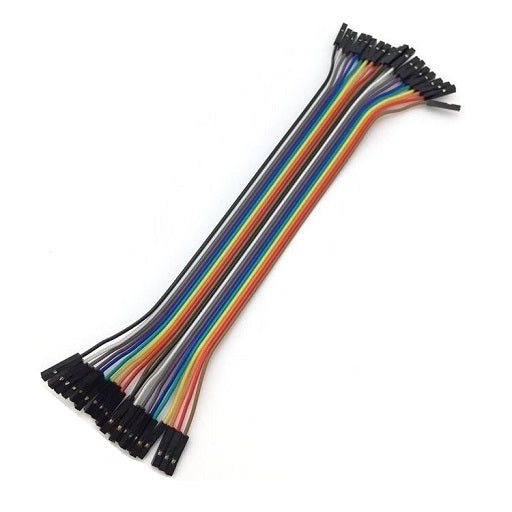 Cables Jumper de conexion Dupont Arduino Hembra Hembra x 20 cables de 20 cm, ferretrónica