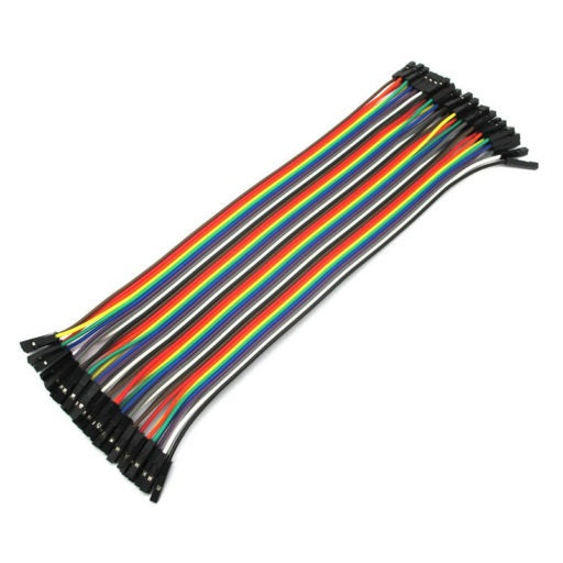 Cables Jumper de conexion Dupont Arduino Hembra Hembra x 40 cables - 20 cm, ferretrónica