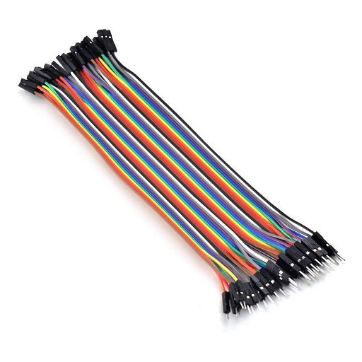 Cables Jumper de conexion Dupont Arduino Macho Hembra x 40 cables - 20 cm, ferretrónica