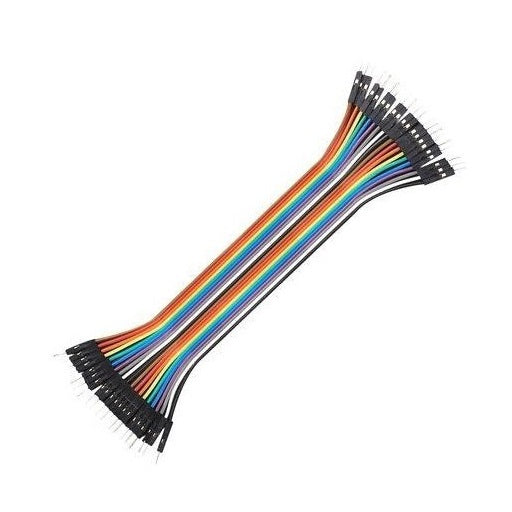 Cables Jumper de conexion Dupont Arduino Macho Macho x 20 cables - 20 cm, ferretrónica