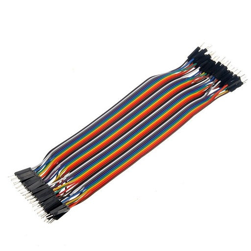 Cables Jumper de conexion Dupont Arduino Macho Macho x 40 cables - 20 cm, ferretrónica
