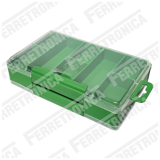 Caja Organizadora Doble con 16 Compartimientos en Total, Ferretrónica