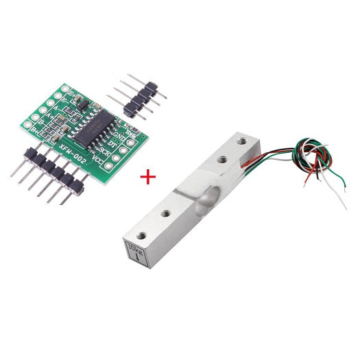 Celda de Carga 10Kg YZC-133 Sensor de Peso con Modulo Conversor Analogo a Digital de 24 Bits HX711, Ferretrónica