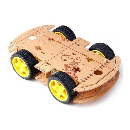 Chasis 4WD KIT Carro Inteligente Smart Robot Arduino, Ferretrónica