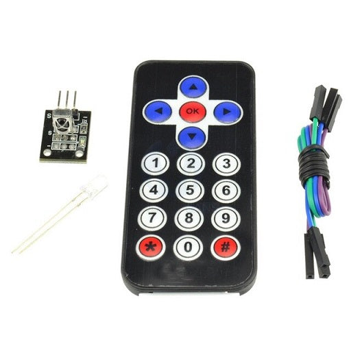 Control Remoto Infrarrojo con Receptor HX1838, 1838, VS1838, VS1838B - 38 KHz compatible con Arduino, Ferretronica