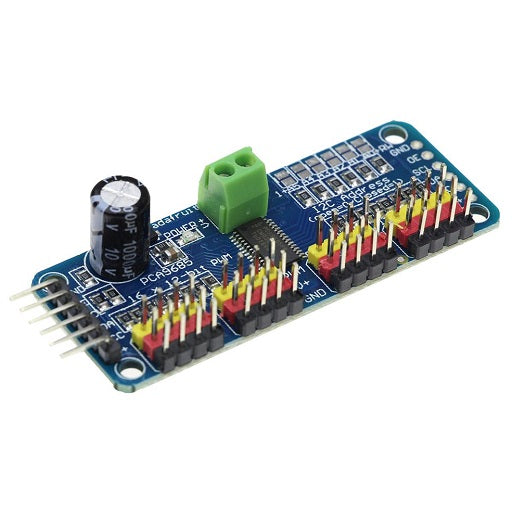 Controlador 16 Servomotores PCA9685 PWM - I2C - 12 Bits Modulo PCA9685 Control de luminosidad para Led, Ferretronica