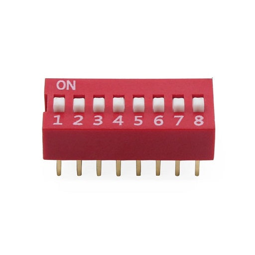 DIP Switch 8P Interruptor de 8 Posiciones - 2.54 mm, Ferretronica