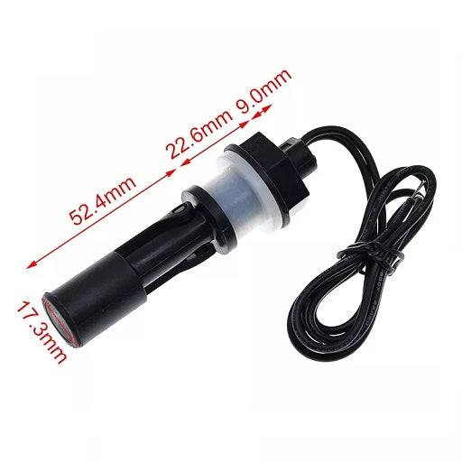 Dimensiones Sensor Horizontal de Nivel de Agua Tipo Flotador, Ferretronica