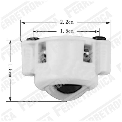 Dimensiones Rueda Loca Mini 3PI con Bola de Acero Ball Caster Rueda Libre para Robot Seguidor de Linea, Luz, Proyectos y Prototipos en Electronica, Ferretrónica