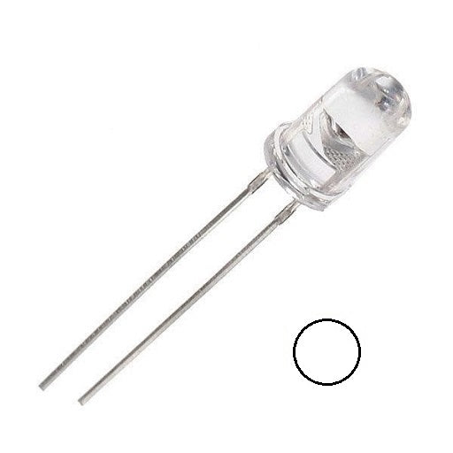 Diodo Led chorro ultrabrillante 5mm blanco amarillo azul verde rojo, ferretronica