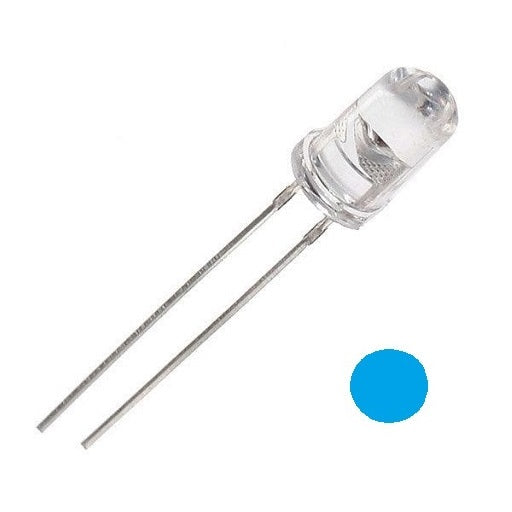 Diodo Led chorro ultrabrillante 5mm color azul , ferretronica