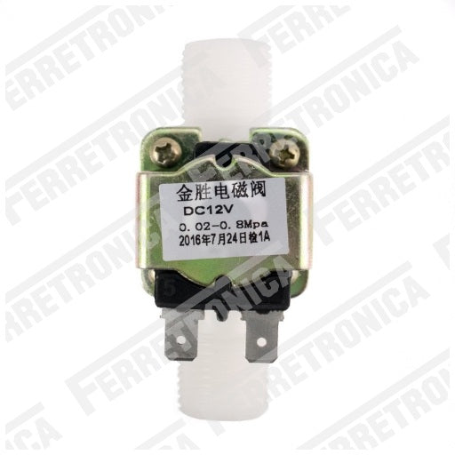 Electrovalvula de media pulgada 12VDC para fluidos, solenoide de 12V para agua, ferretrónica