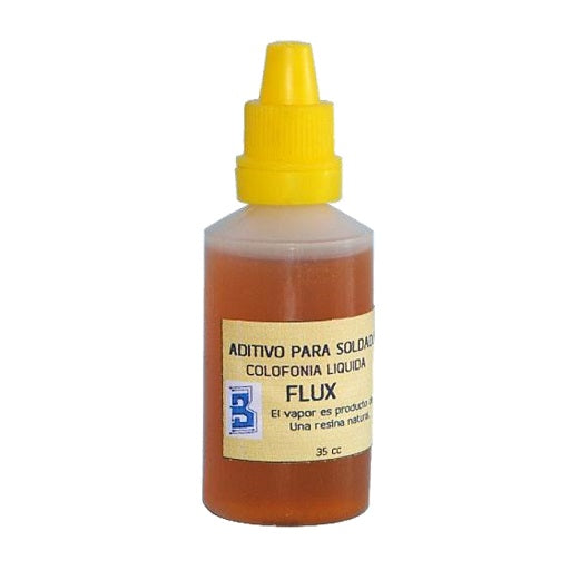 Flux liquido especial para soldar - aditivo para soldar, colofonia liquida de 35 cc, ferretronica