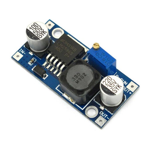 Fuente ajustable DC - DC step down LM2596, fuente reductora de voltaje, ferretronica