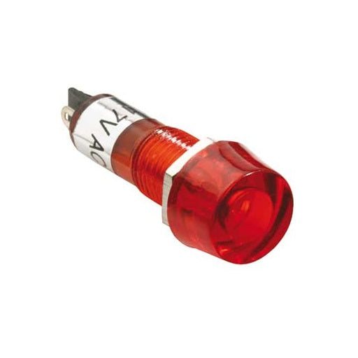 Indicador Piloto Plastico Neon 120VAC Color Rojo, Ferretrónica