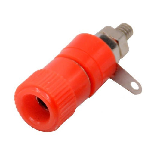 Jack Banana con Tornillo Hembra 4mm x 35mm Color Rojo, Ferretrónica