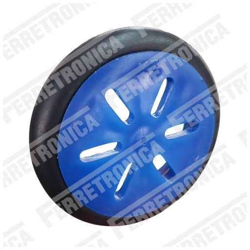 Llanta en Goma Para Proyectos 84 mm x 18 mm eje de 3 mm en D, Ferretrónica