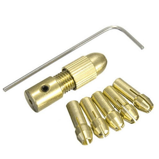Mandril Mini Para Broca Collet Motor Dc Mototool Portabrocas de 2.3 mm de diametro 7 piezas, ferretronica