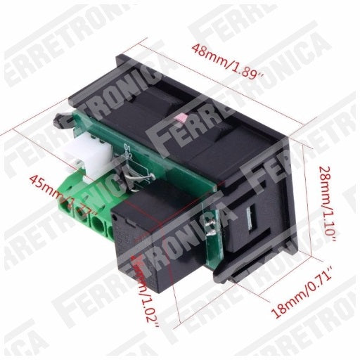 Medidas Termostato digital W1218 a 12VDC para implementar en incubadoras y otros similares, ferretrónica
