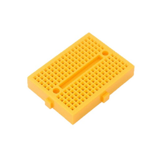 Mini Protoboard Arduino de 170 Puntos Color Amarillo, Ferretronica