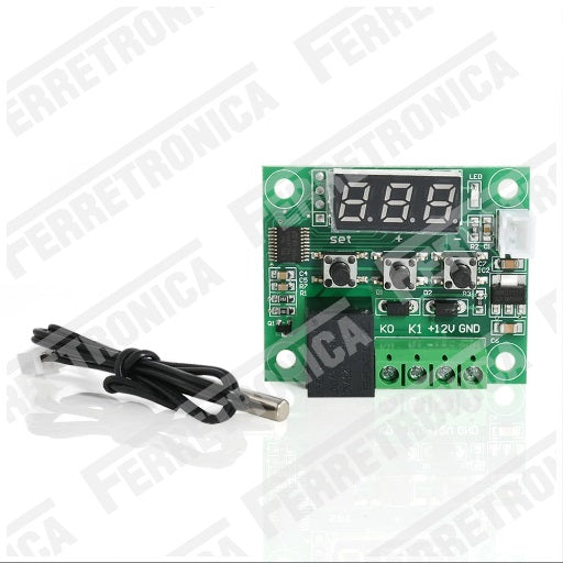 Mini termostato digital W1209 para control de temperatura con rele y display, ferretrónica