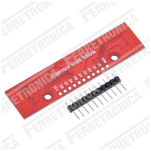 Modulo Sensor de Linea Digital - Arreglo de 8 Sensores similar a QTR-8, Ferretrónica
