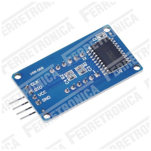 Modulo Display 7 Segmentos de 4 Digitos Con TM1637 para Arduino, PIC, Raspberry PI, Ferretrónica