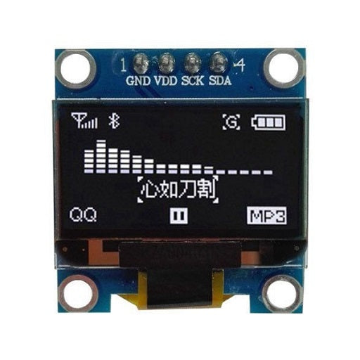 Modulo Display LCD OLED 128x64 1.3 pulgadas, comunicacion I2C color Blanco de 4 Pines, Ferretronica