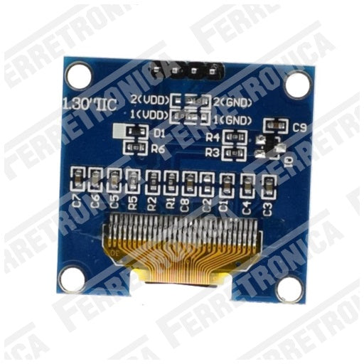 Modulo Display LCD OLED 128x64 1.3 pulgadas, comunicacion I2C de 4 Pines, Ferretrónica