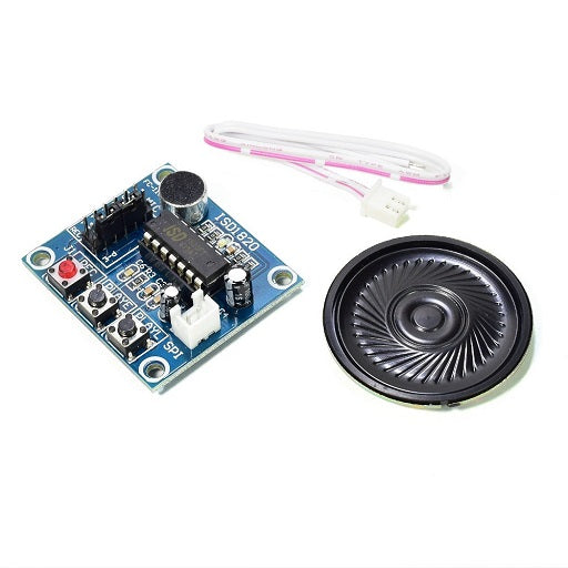 Modulo Grabador y Reproductor de Sonido y Voz ISD1820 de 8 segundos a 20 segundos, ferretronica